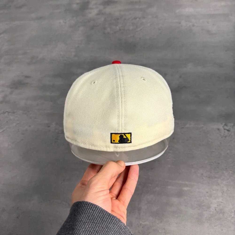Hat Club Los Angeles Dodgers New Era Cap 7 1/8 Rams Crossover Yellow Blue‎ Cream